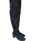 & OTHER STORIES Black Suede Thigh High Boots, size UK 4 EU 37 👠 — front