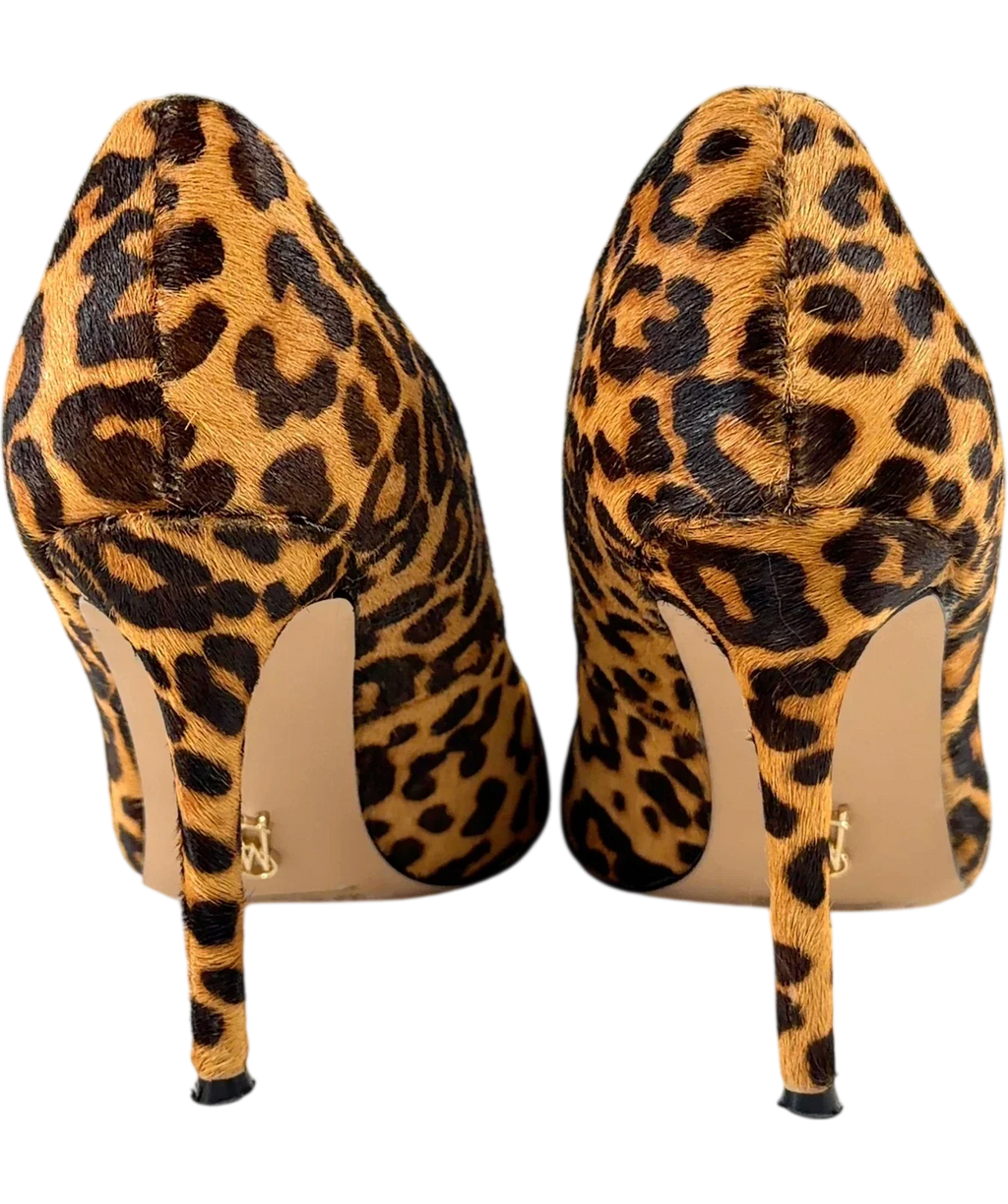 STEVE MADDEN Brown Evelyn-A Leopard Print Court Shoe, size UK 6 EU 39 👠 — back