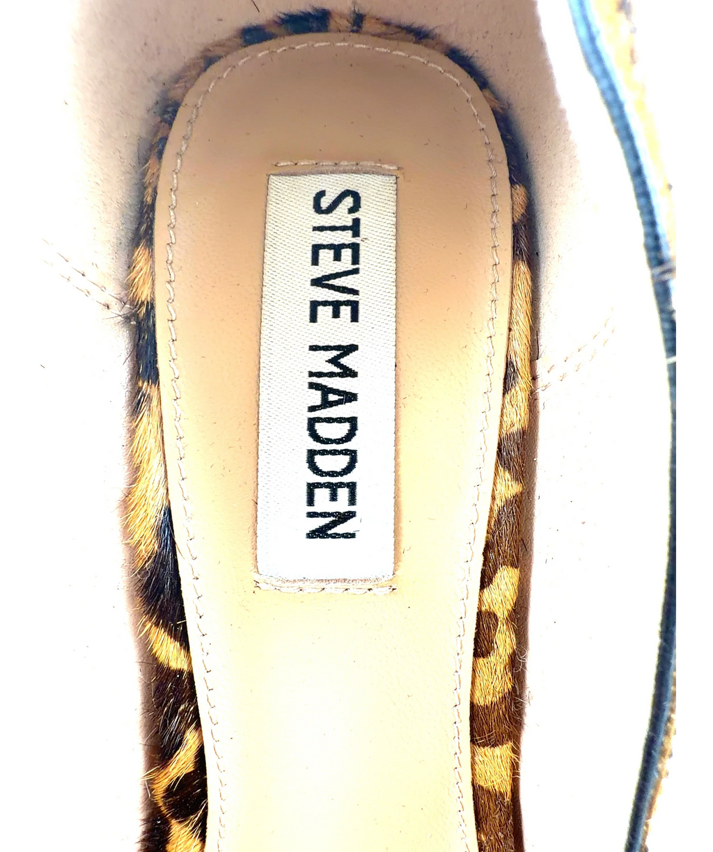 STEVE MADDEN Brown Evelyn-A Leopard Print Court Shoe, size UK 6 EU 39 👠 — care label