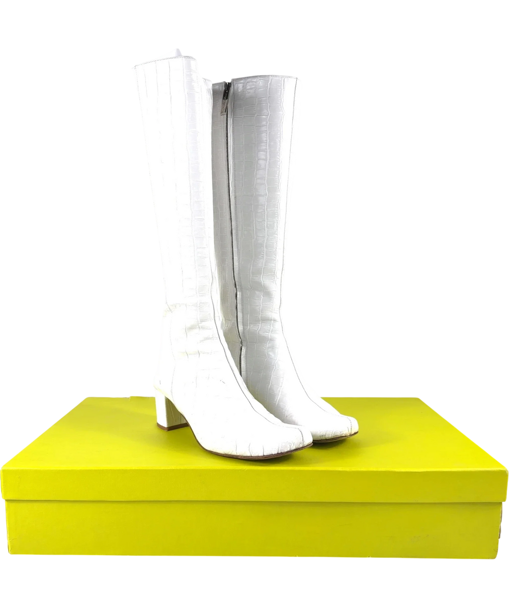 Terry De Havilland White Valhigh, size UK 7 EU 40 👠 — front