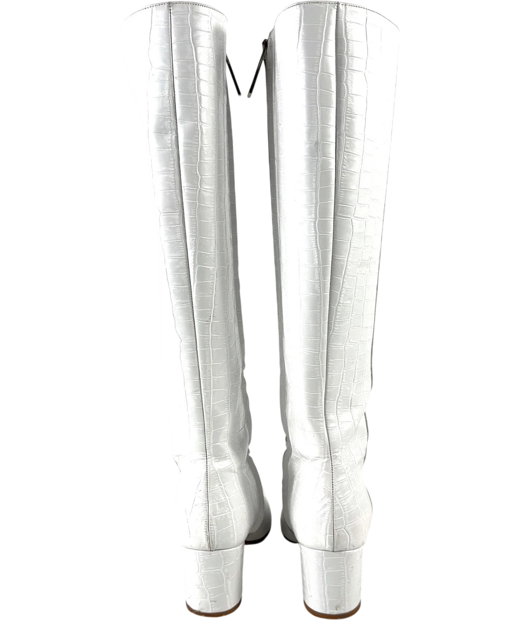 Terry De Havilland White Valhigh, size UK 7 EU 40 👠 — back