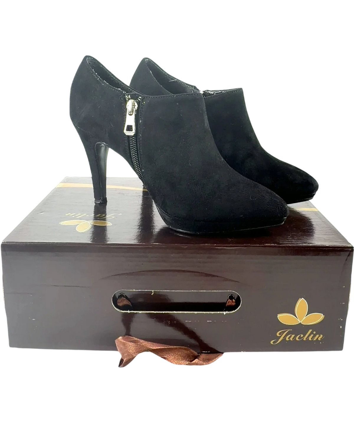 JACLIN Black MADRID ANKLE BOOT, size UK 4 EU 37 👠 — front