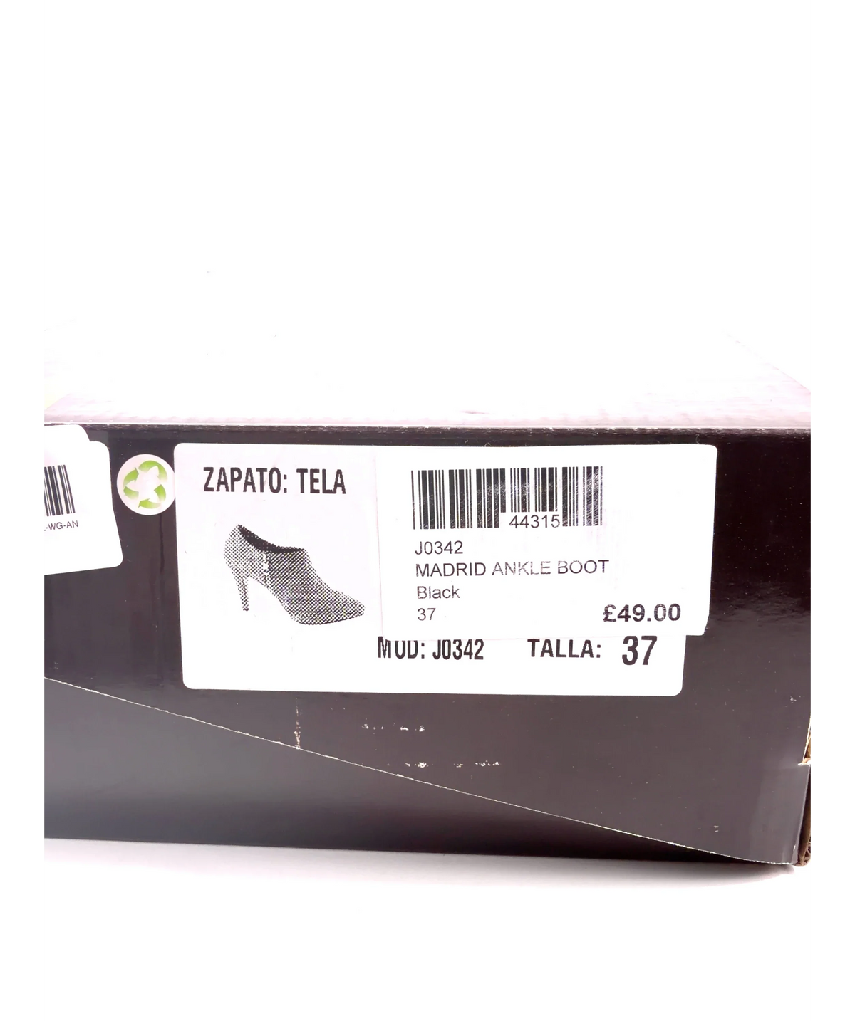 JACLIN Black MADRID ANKLE BOOT, size UK 4 EU 37 👠 — care label