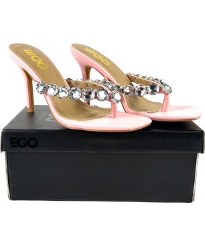Ego Maybourne Pink Metallic Heels UK 4