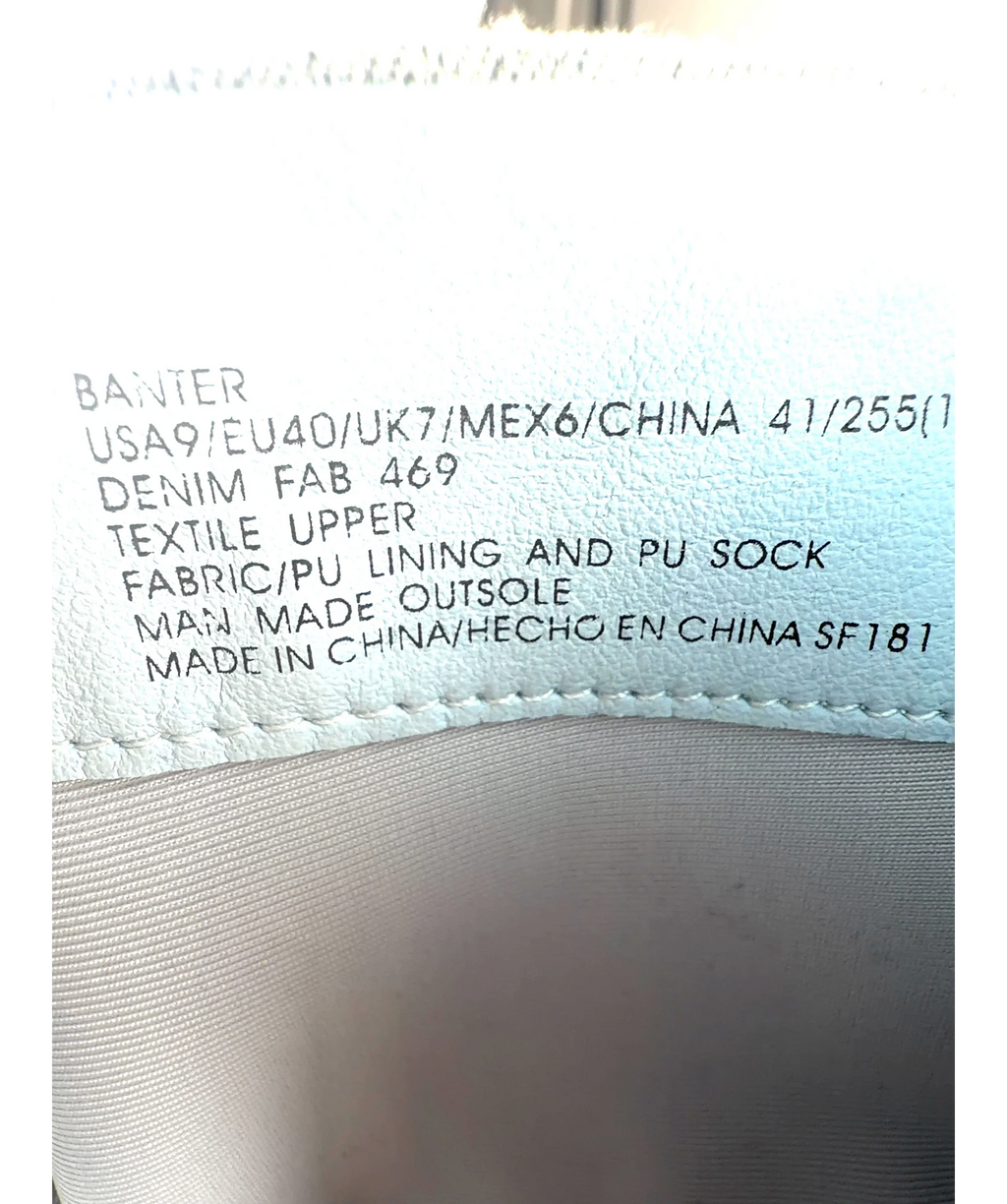 STEVE MADDEN light blue Banter, size UK 7 EU 40 👠 — fabric detail