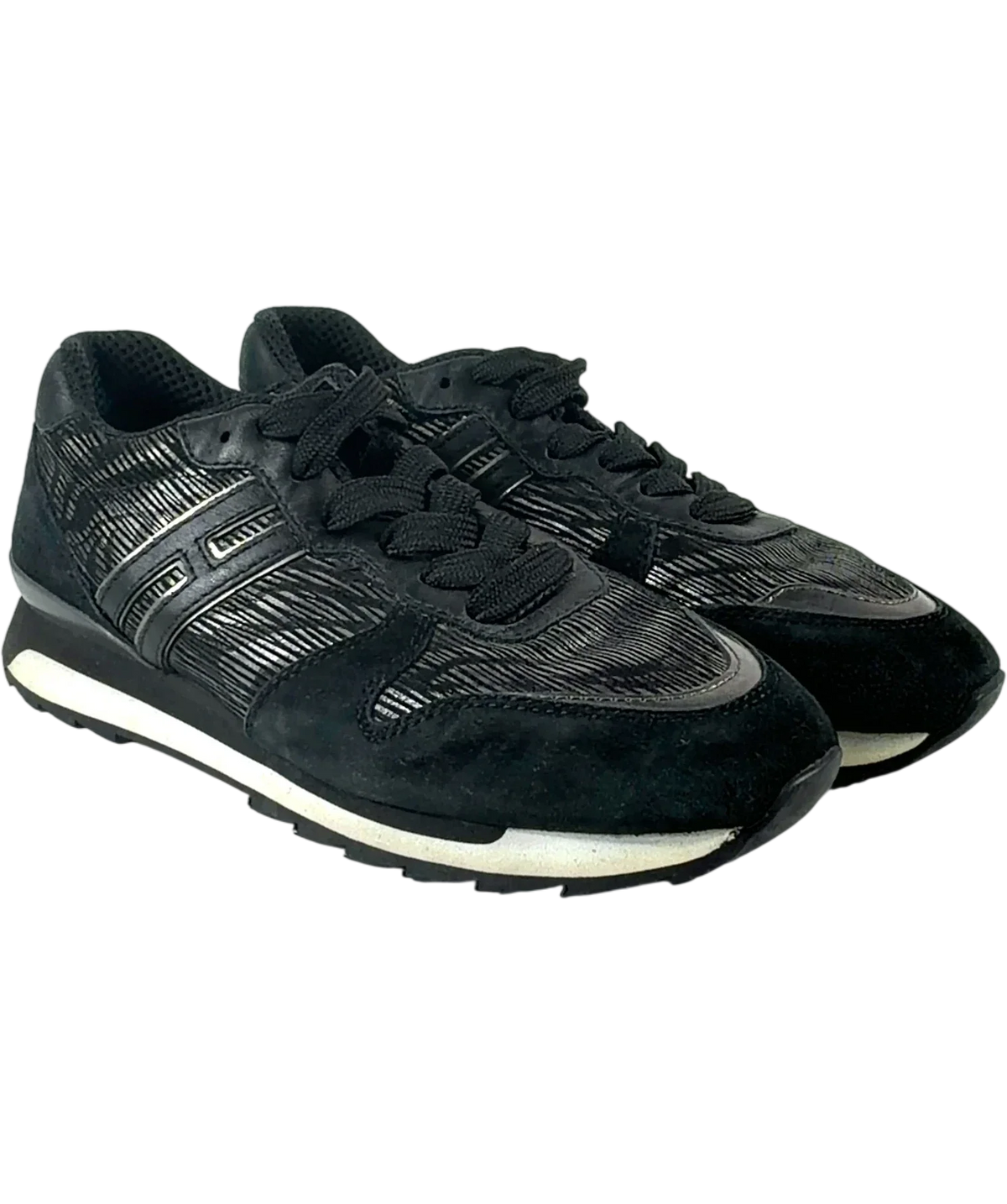 HOGAN Black Hogan Rebel R261 running shoes, size UK 4.5 EU 37.5 👠 — front