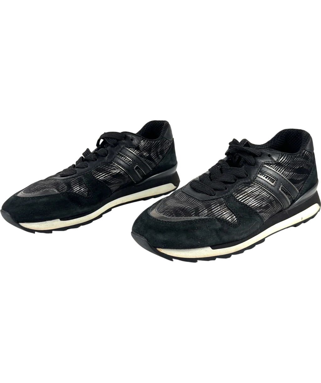 HOGAN Black Hogan Rebel R261 running shoes, size UK 4.5 EU 37.5 👠 — label