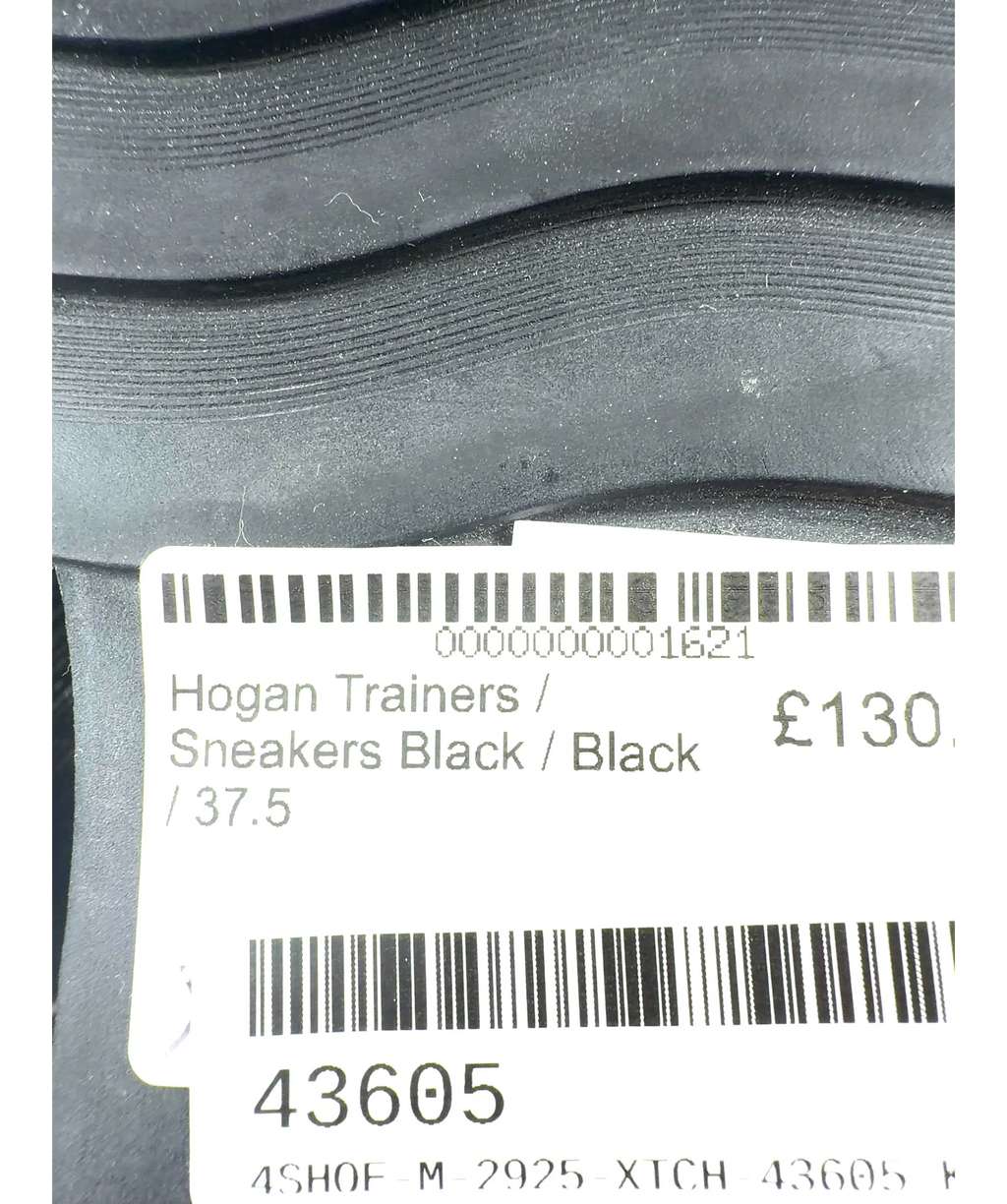 HOGAN Black Hogan Rebel R261 running shoes, size UK 4.5 EU 37.5 👠 — fabric detail