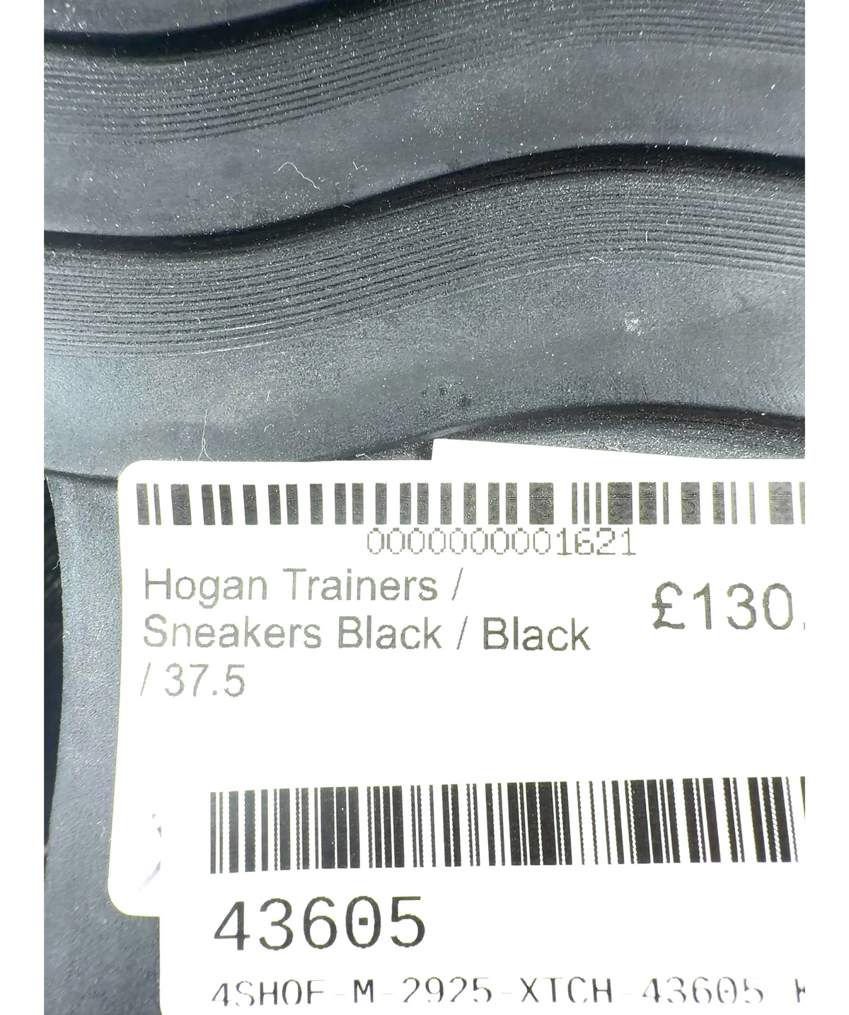 HOGAN Black Hogan Rebel R261 running shoes, size UK 4.5 EU 37.5 👠 — fabric detail