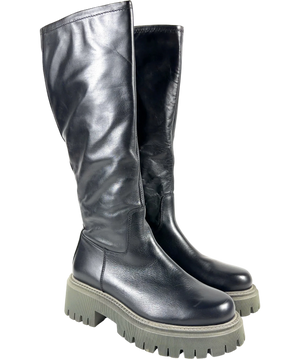 Aldo Carelden Knee-High Boots Black and Grey UK 8