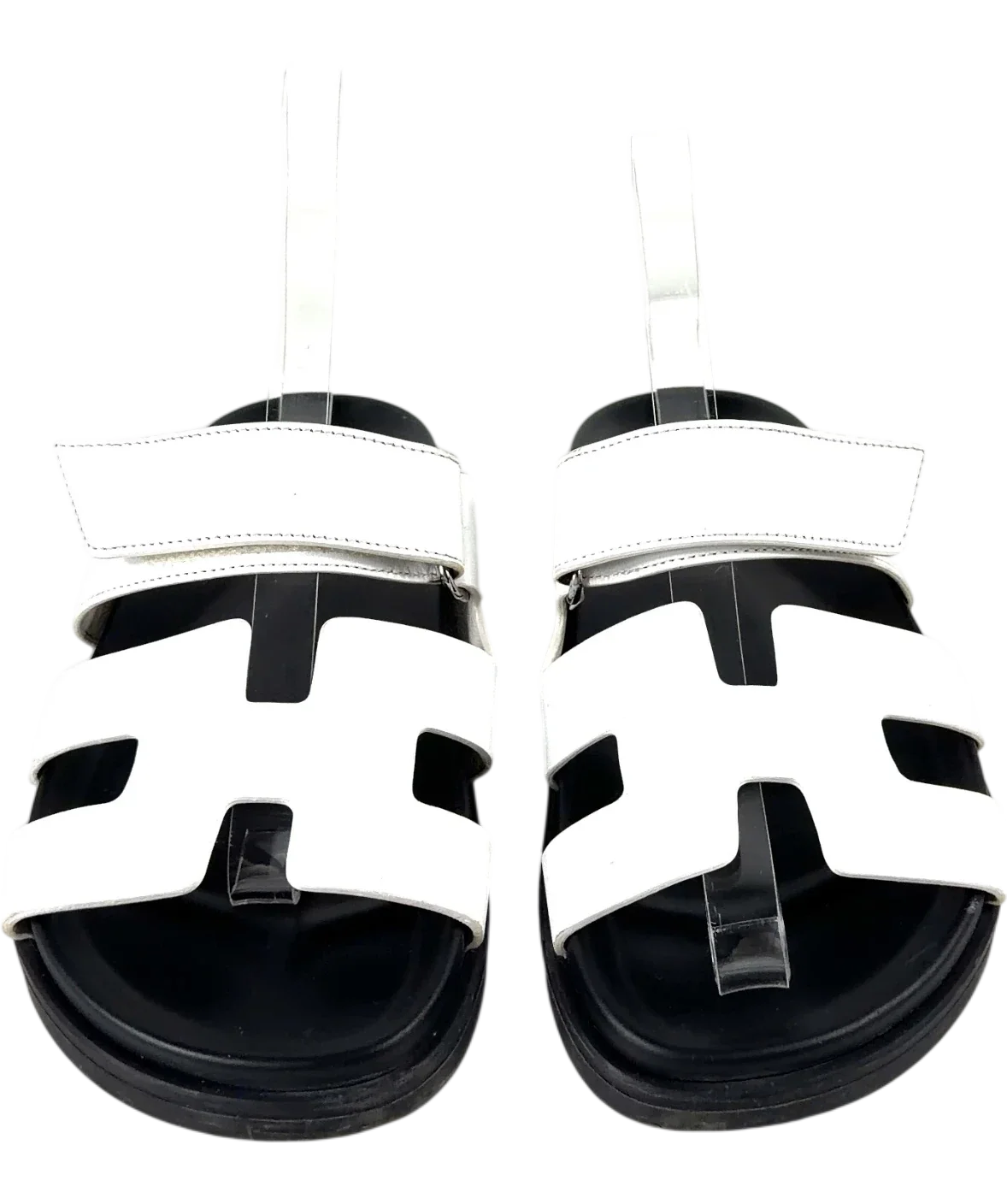 HERMES White Chypre Techno Sandals, size UK 4.5 EU 37.5 👠 — detail