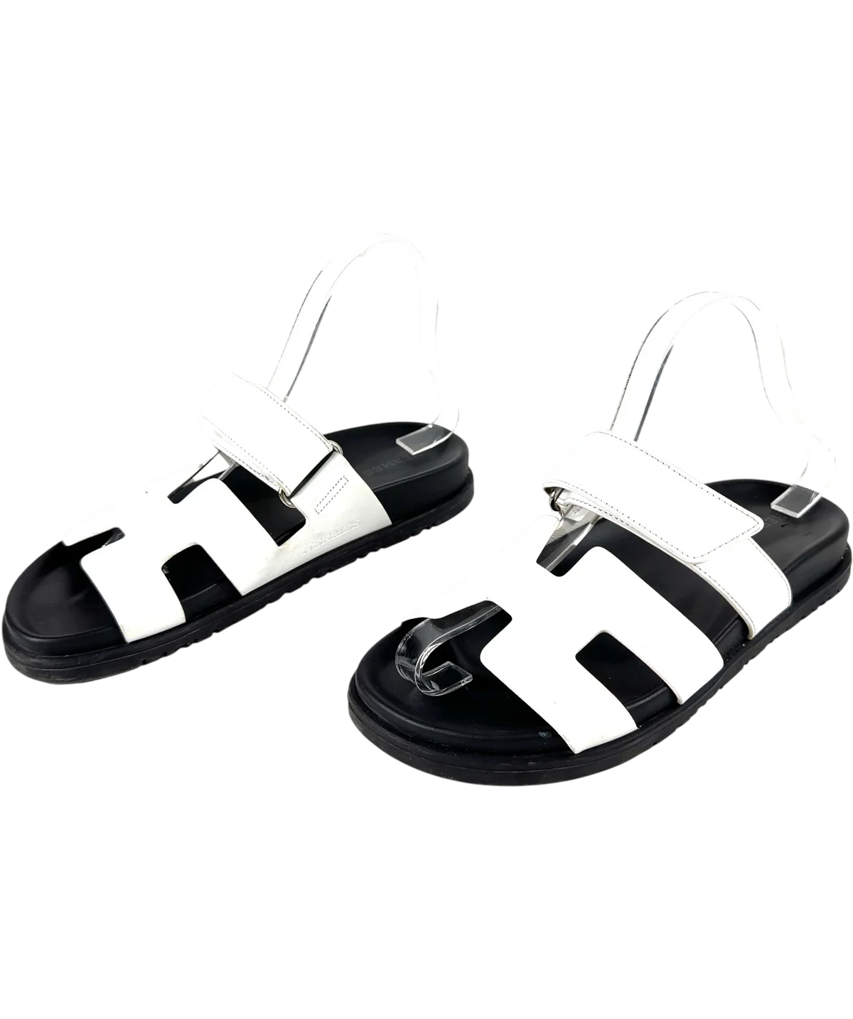 HERMES White Chypre Techno Sandals, size UK 4.5 EU 37.5 👠 — label