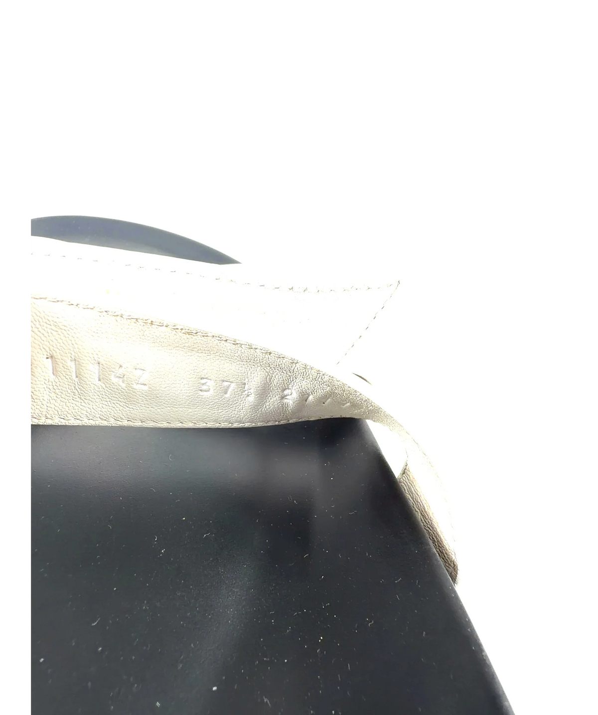 HERMES White Chypre Techno Sandals, size UK 4.5 EU 37.5 👠 — fabric detail