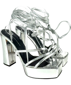 Giuseppe Zanotti silver Colour, size UK 8 EU 41 👠 — front