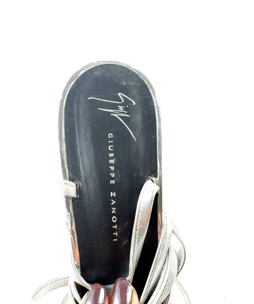Giuseppe Zanotti silver Colour, size UK 8 EU 41 👠 — care label