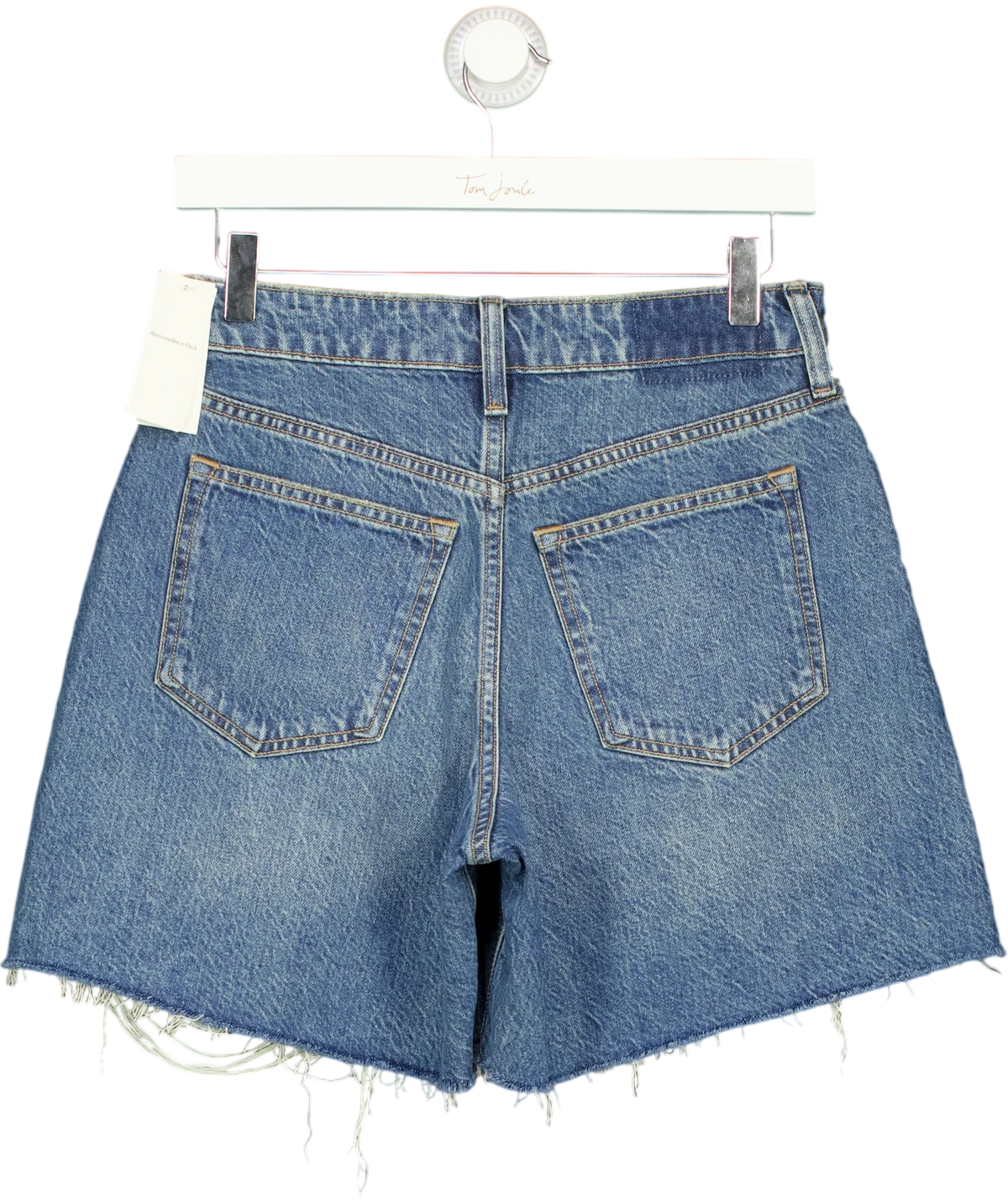 ABERCROMBIE & FITCH Blue Curve Love High Rise Loose Shorts, size W25 — back