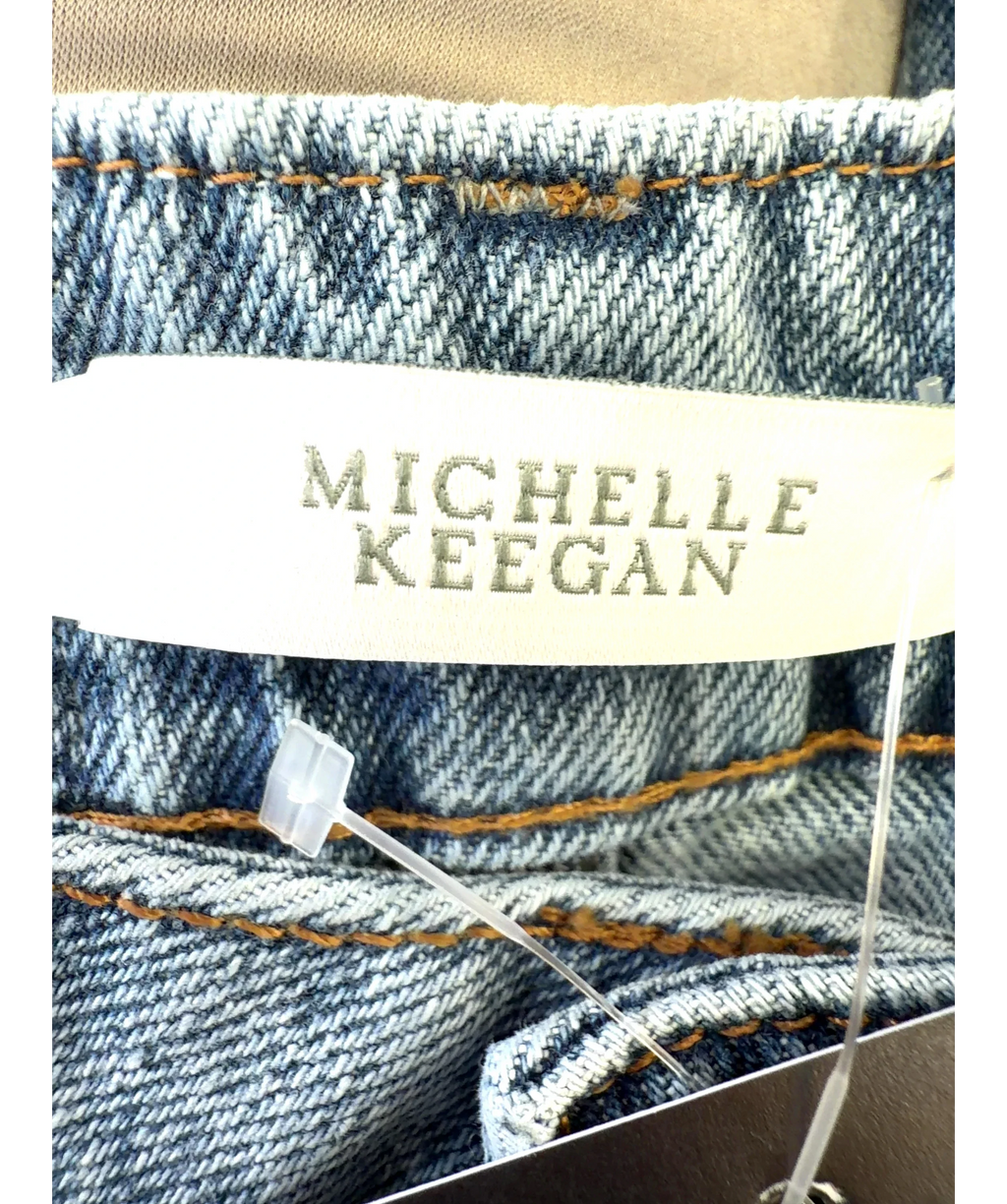 Michelle Keegan Blue Seam Detail Wide Leg Jean, size UK 8 — detail