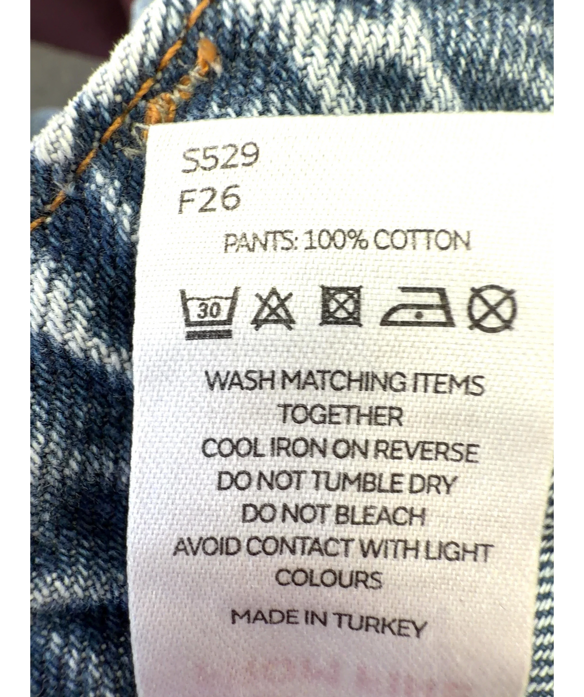 Michelle Keegan Blue Seam Detail Wide Leg Jean, size UK 8 — label