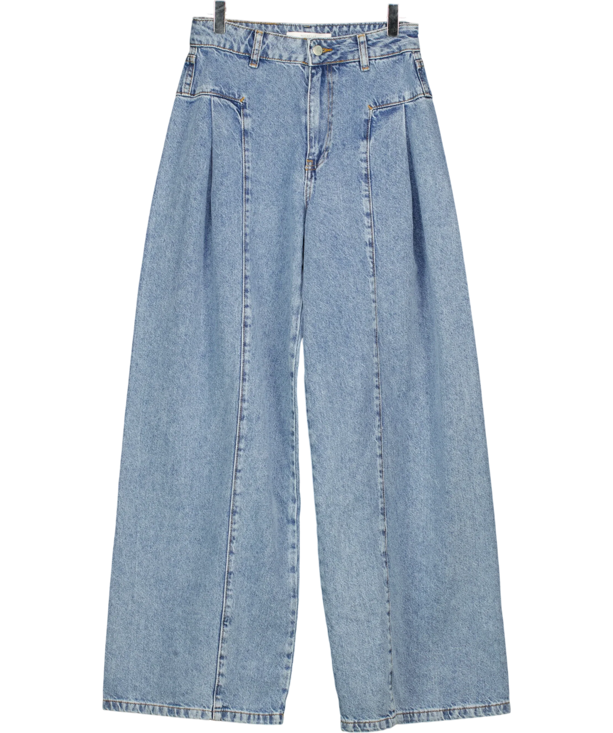 Michelle Keegan Blue Seam Detail Wide Leg Jean, size UK 8 — front