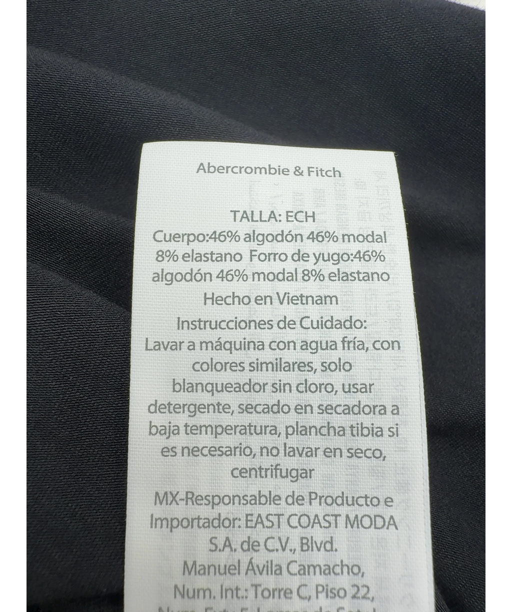 ABERCROMBIE & FITCH Black Colour, size UK XS — label