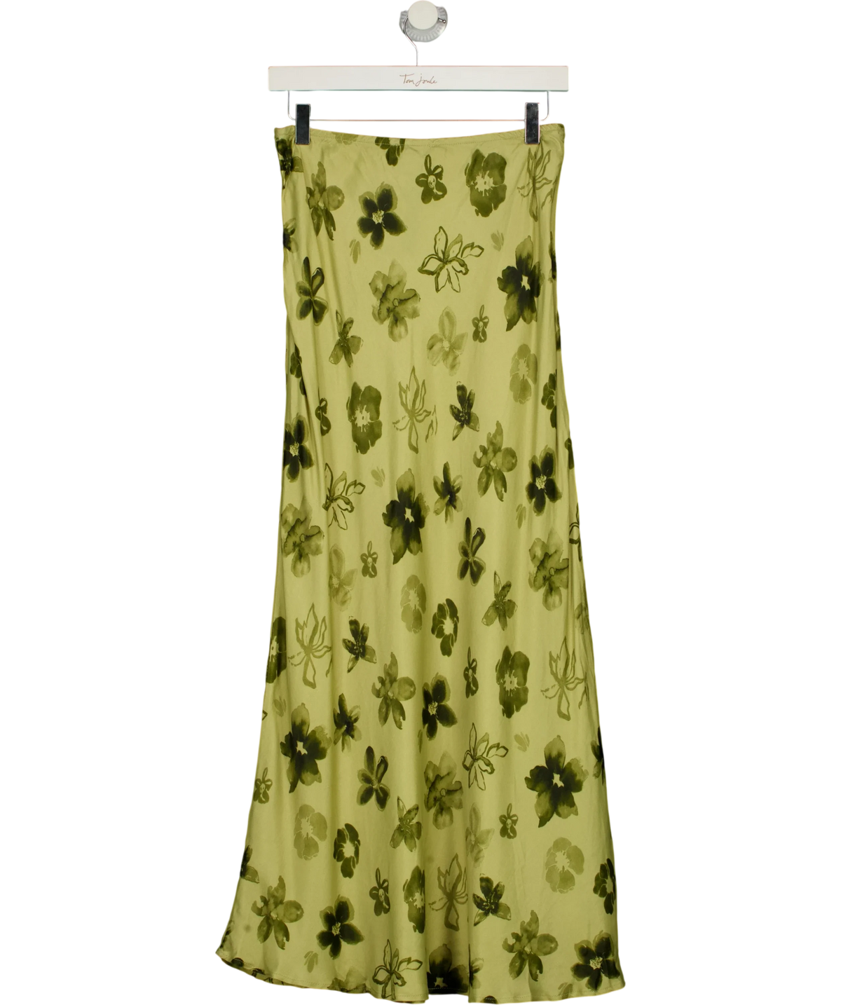 ASOS Green drawstring detail bias maxi skirt co-ord, size UK 8 — back