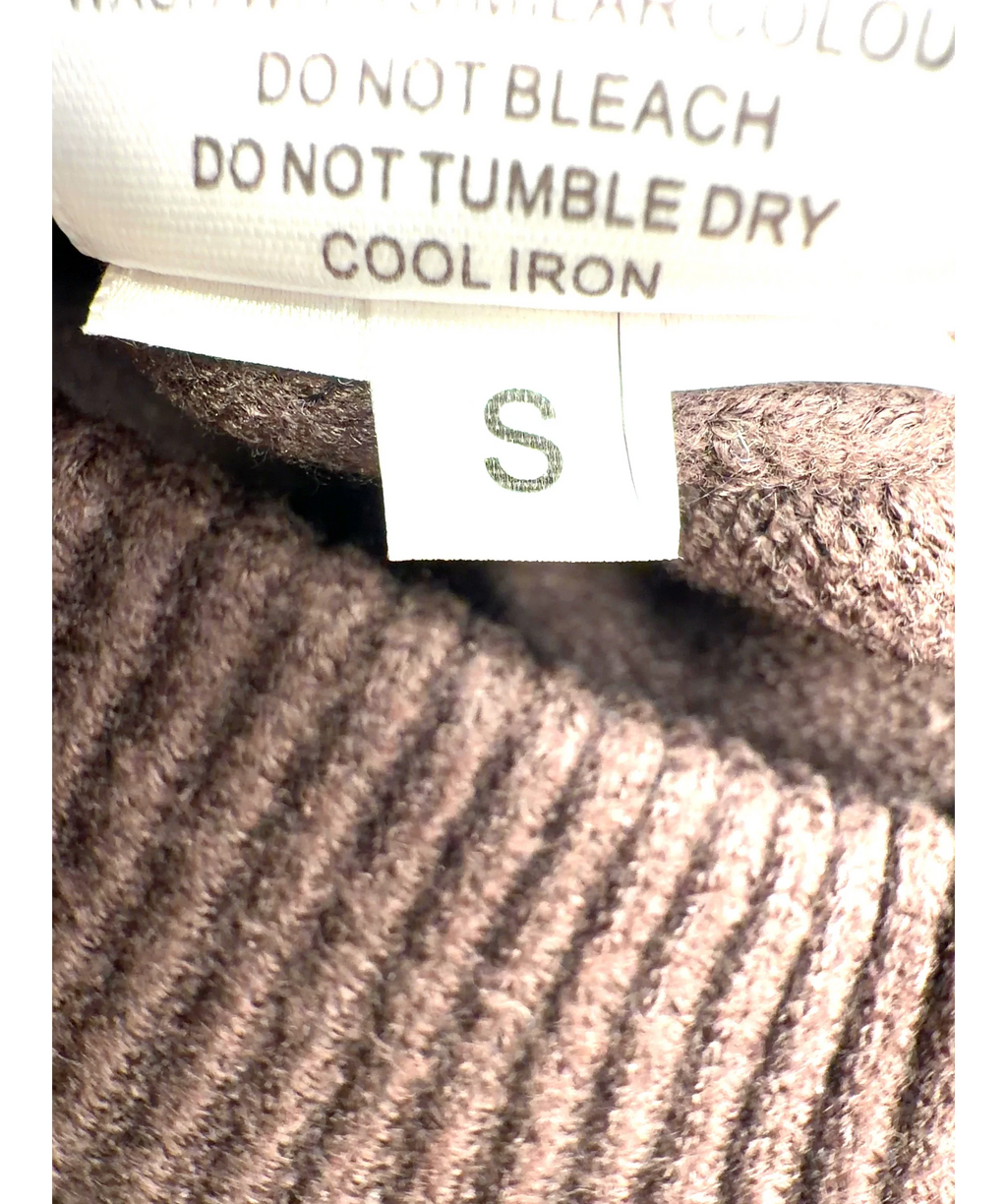 Ru & Rocka Brown Brown Knit Joggers, size UK S — care label