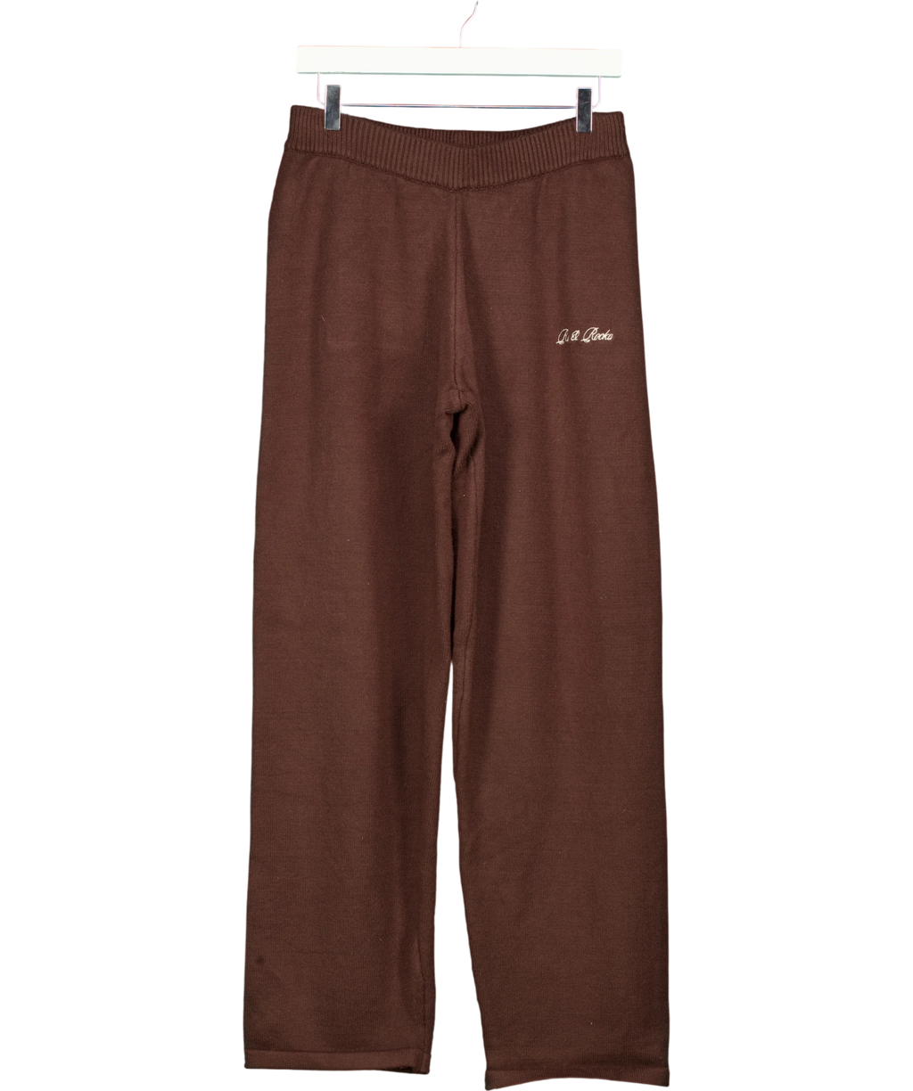 Ru & Rocka Brown Brown Knit Joggers, size UK S — front