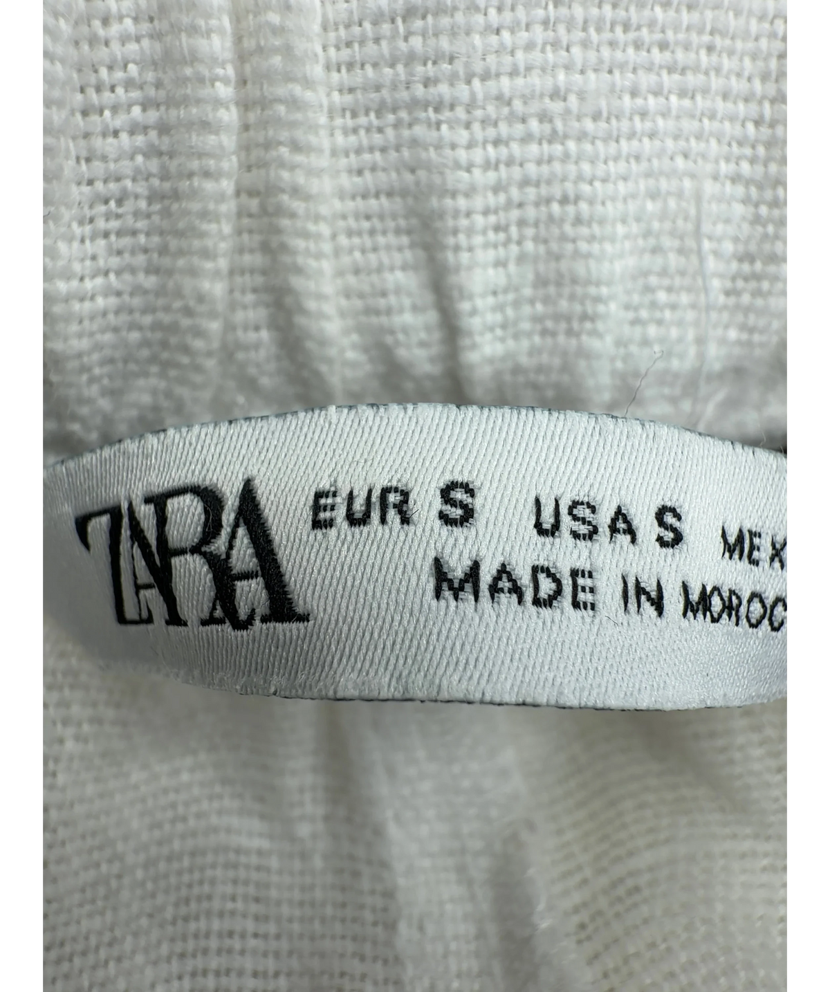 ZARA White Colour, size UK S — care label