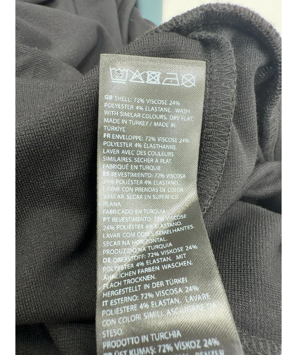 NA-KD Black Waist Tie Pants, size UK S — label