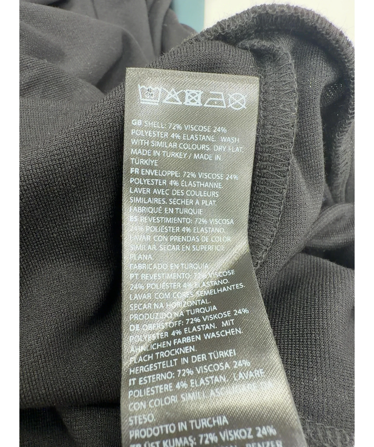 NA-KD Black Waist Tie Pants, size UK S — label