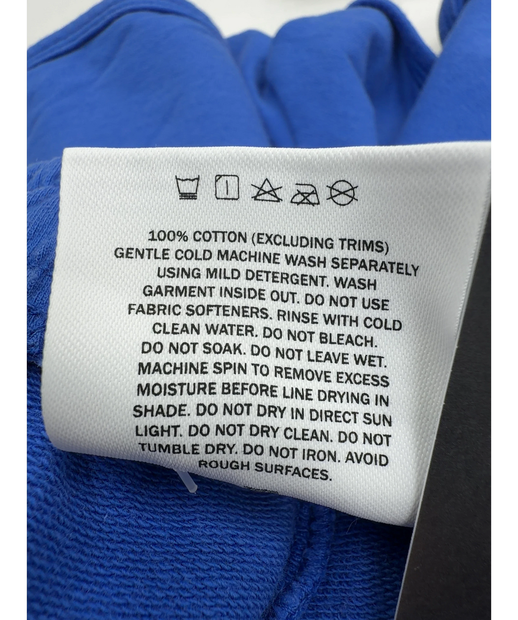 Bondi Born Blue relaxed blue cotton shorts, size UK S — label