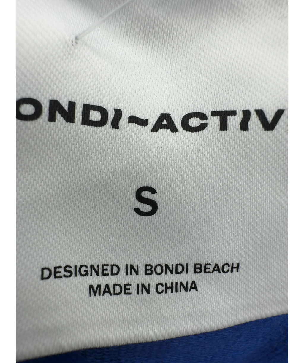 Bondi Born Blue relaxed blue cotton shorts, size UK S — care label