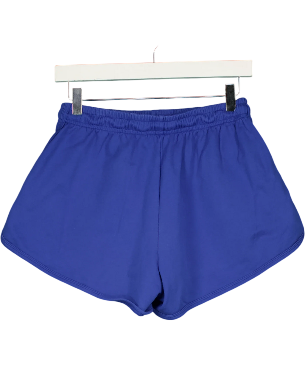 Bondi Born Blue relaxed blue cotton shorts, size UK S — back