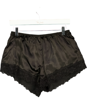 Treats Black Lace Trim Elasticated Shorts UK S