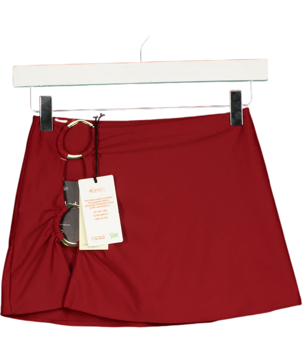 BIKINI BIBLE Red BOHEMIA MINI SKIRT - NAIROBI, size UK XS — front