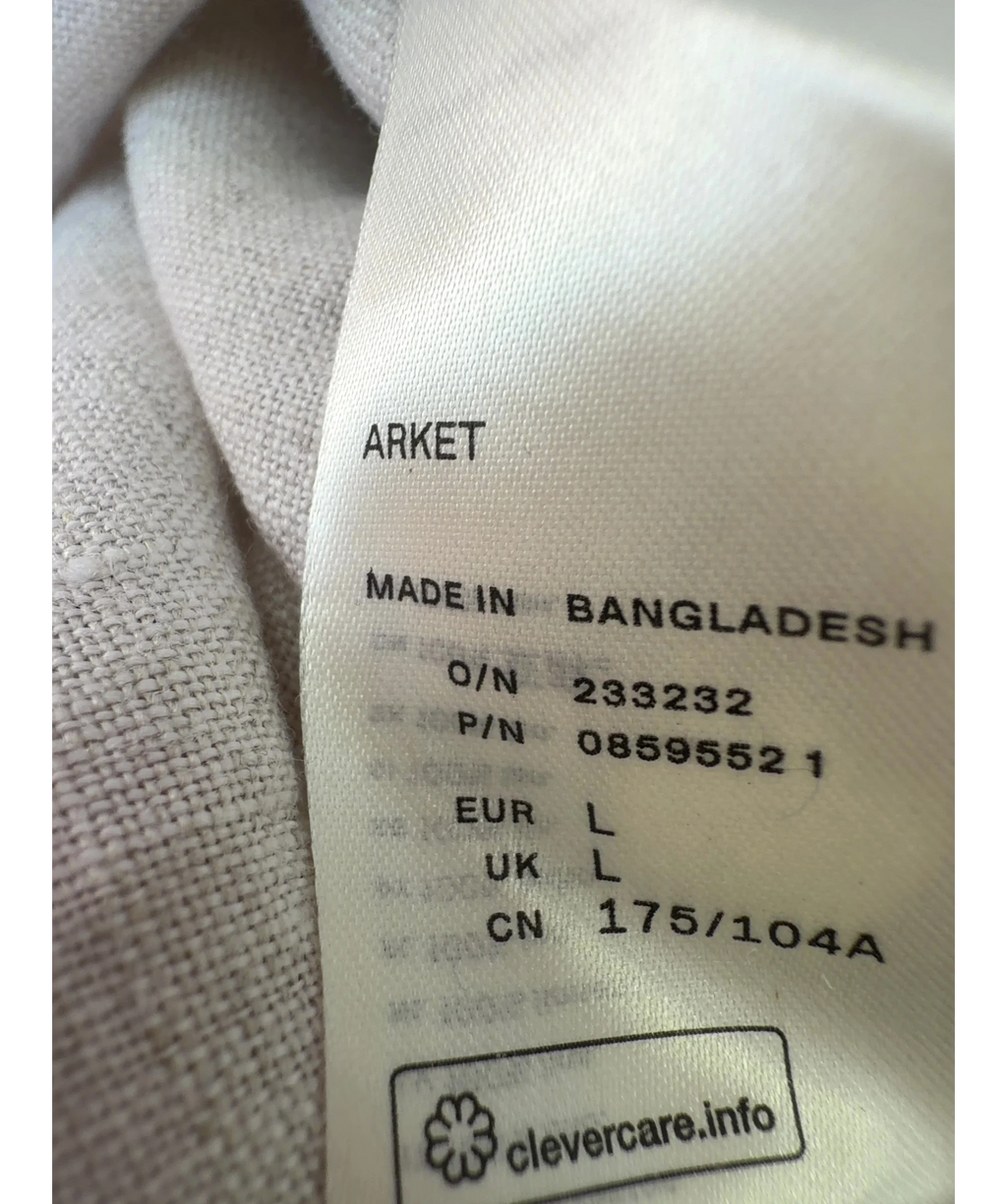 ARKET Beige Colour, size UK L — care label