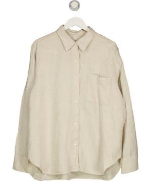 ARKET Beige Button-Down Shirt UK L