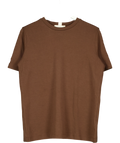 Next Brown Heavyweight Short Sleeve Crew Neck T-Shirt, size UK 10 — front