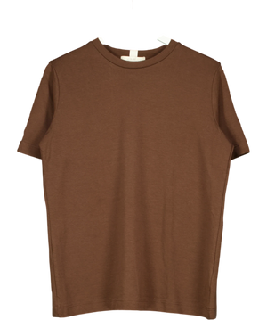 Next Heavyweight Short Sleeve Crew Neck T-Shirt Brown UK 10