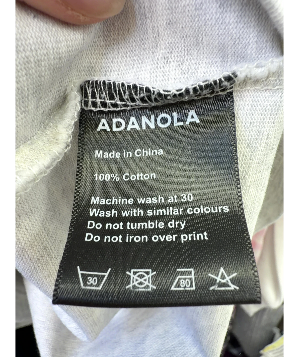 Adanola Grey Sport arched text grey marl T-shirt, size UK M — label