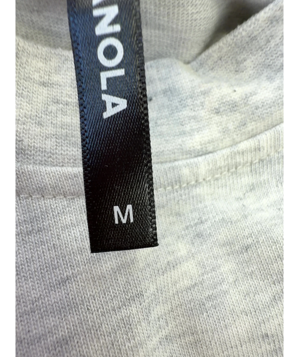 Adanola Grey Sport arched text grey marl T-shirt, size UK M — care label