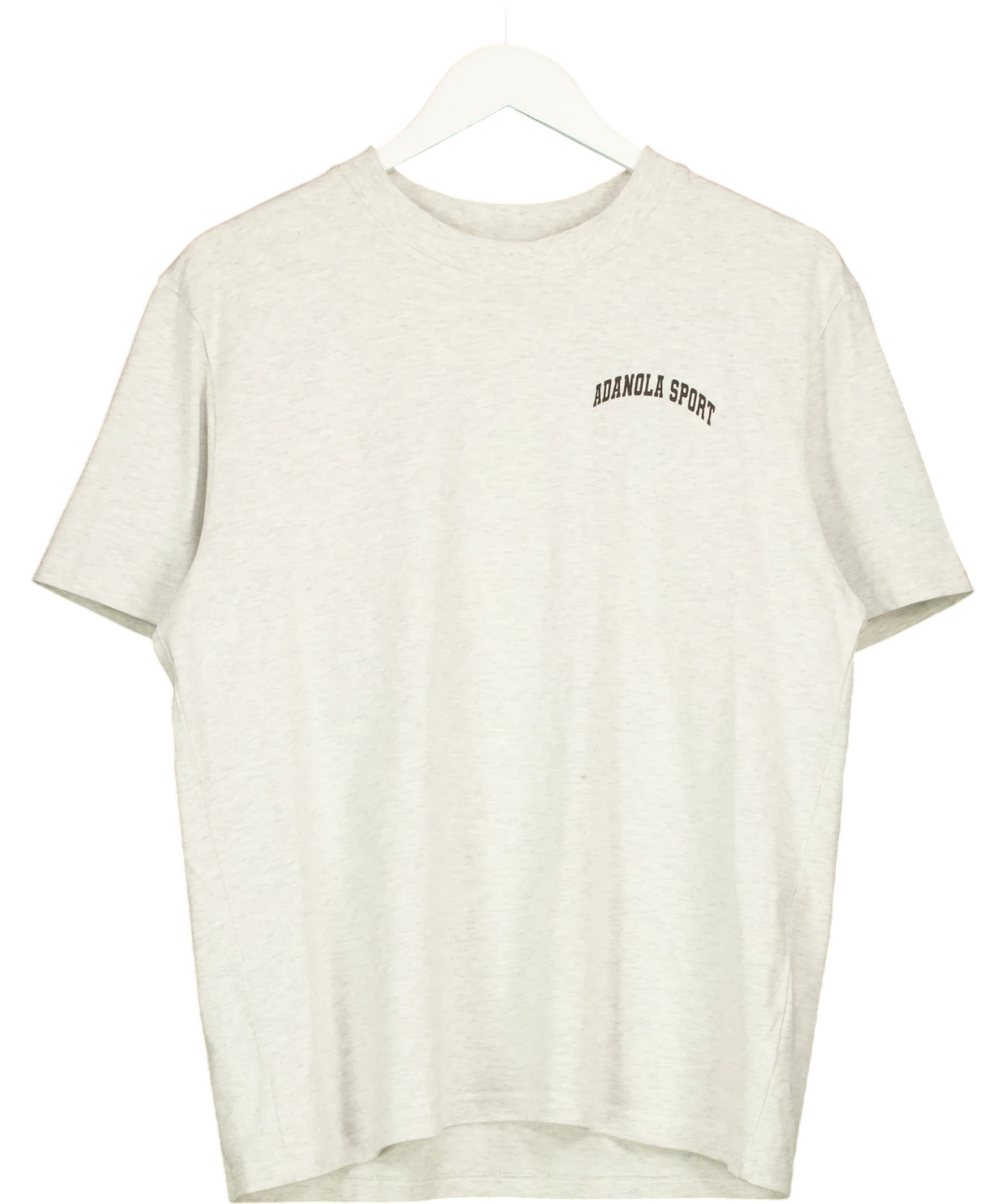 Adanola Grey Sport arched text grey marl T-shirt, size UK M — front
