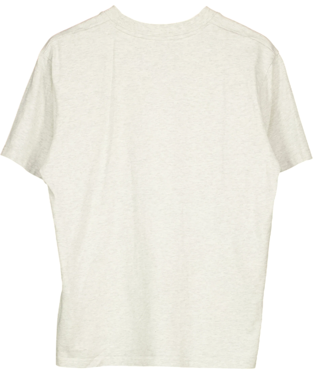 Adanola Grey Sport arched text grey marl T-shirt, size UK M — back