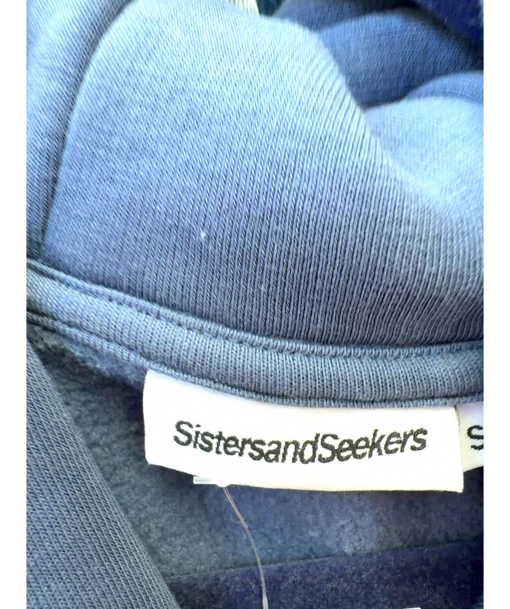 Sisters & Seekers Blue Star Hoodie, size UK S — detail