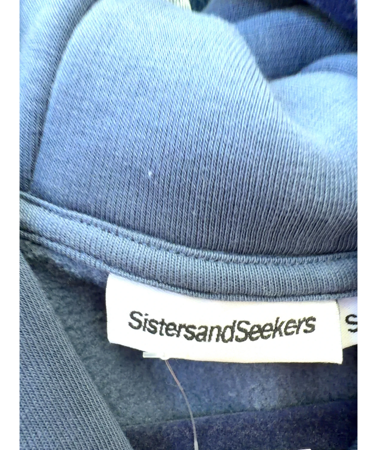 Sisters & Seekers Blue Star Hoodie, size UK S — detail