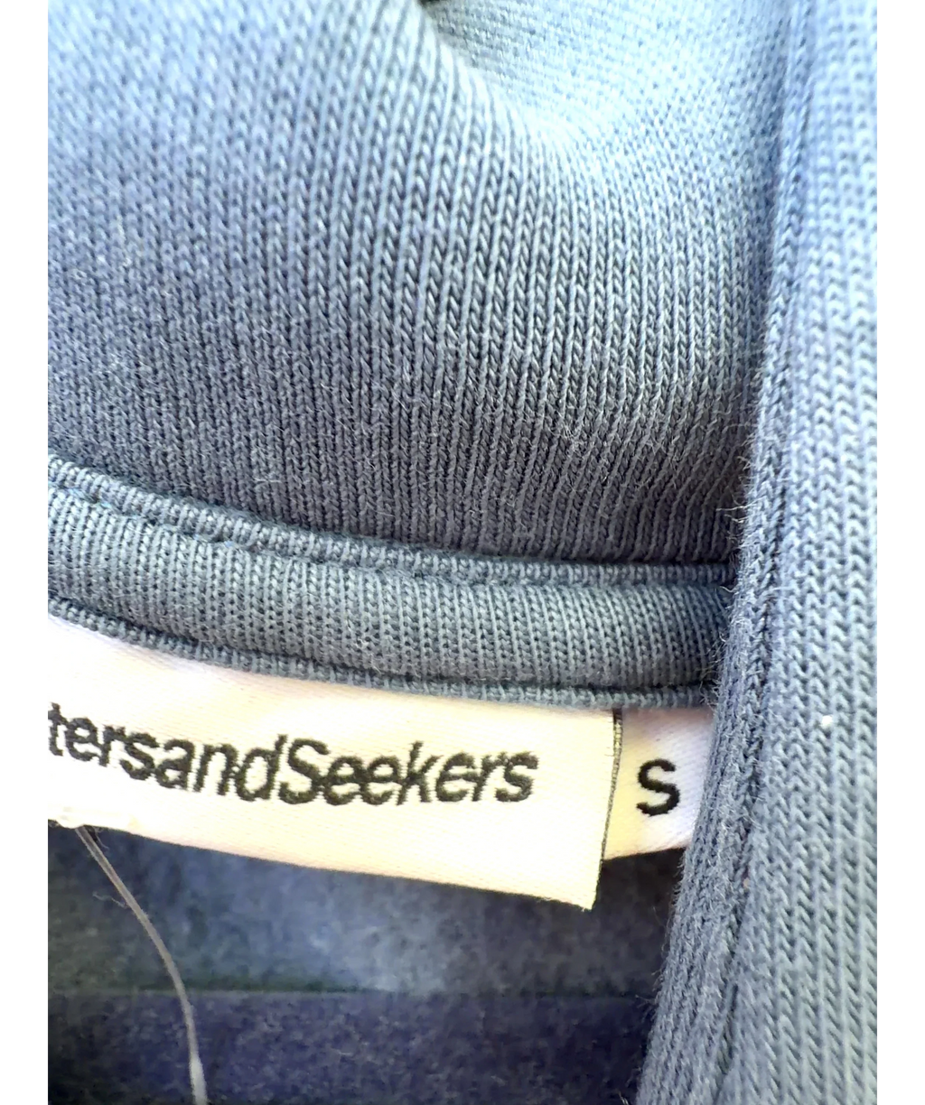 Sisters & Seekers Blue Star Hoodie, size UK S — care label