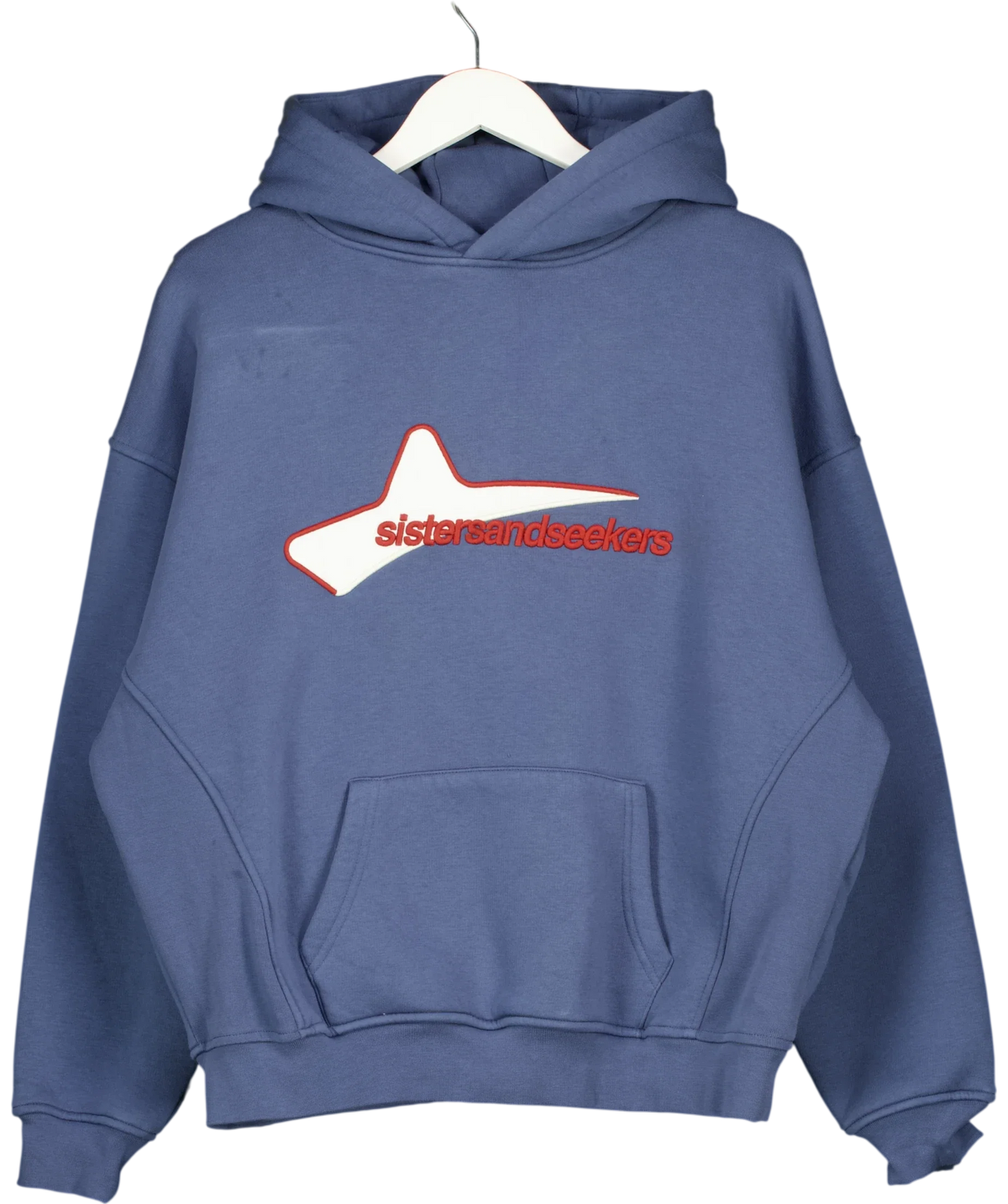 Sisters & Seekers Blue Star Hoodie, size UK S — front