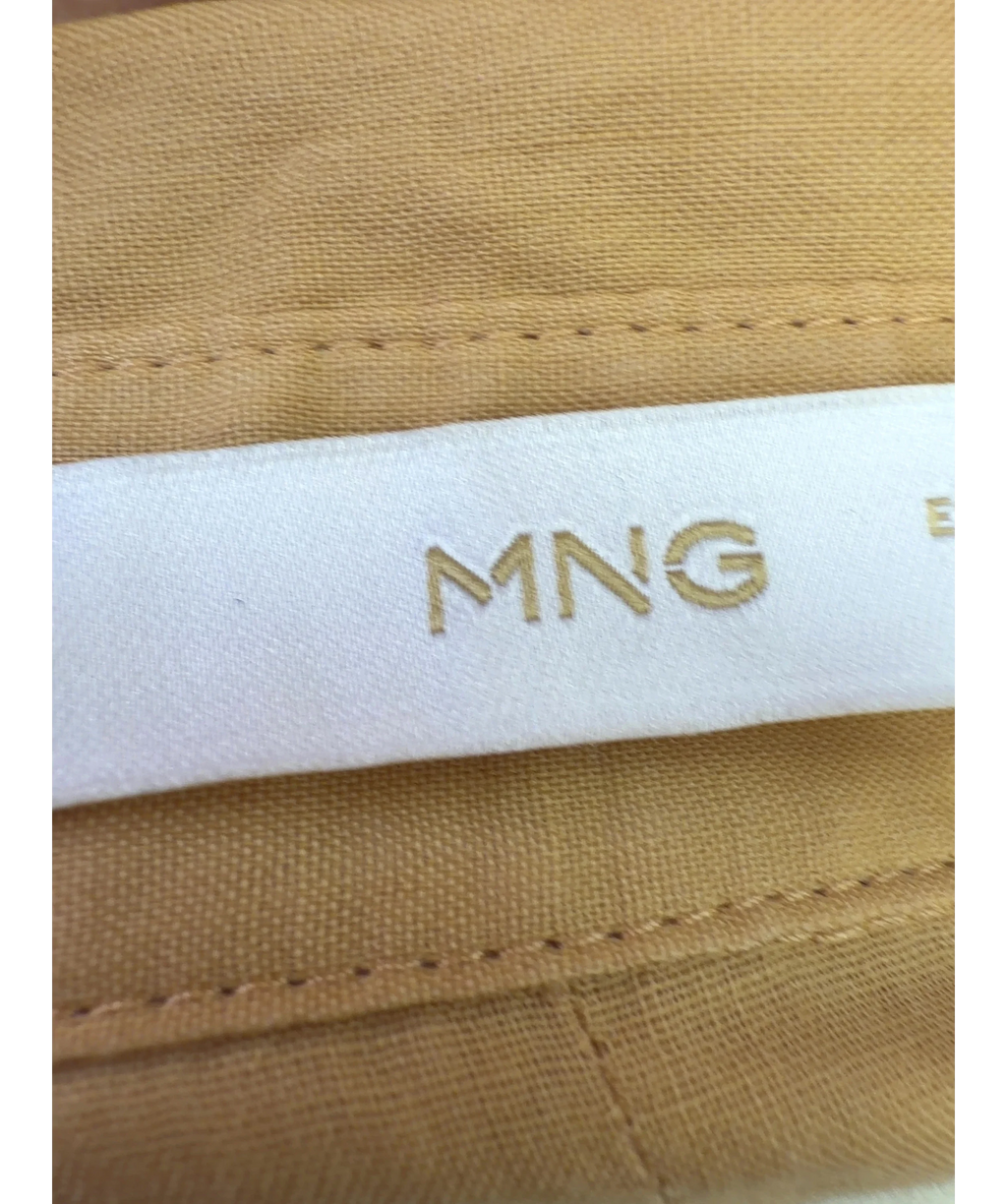 MANGO Yellow relax-fit yellow shirt, size UK L — detail