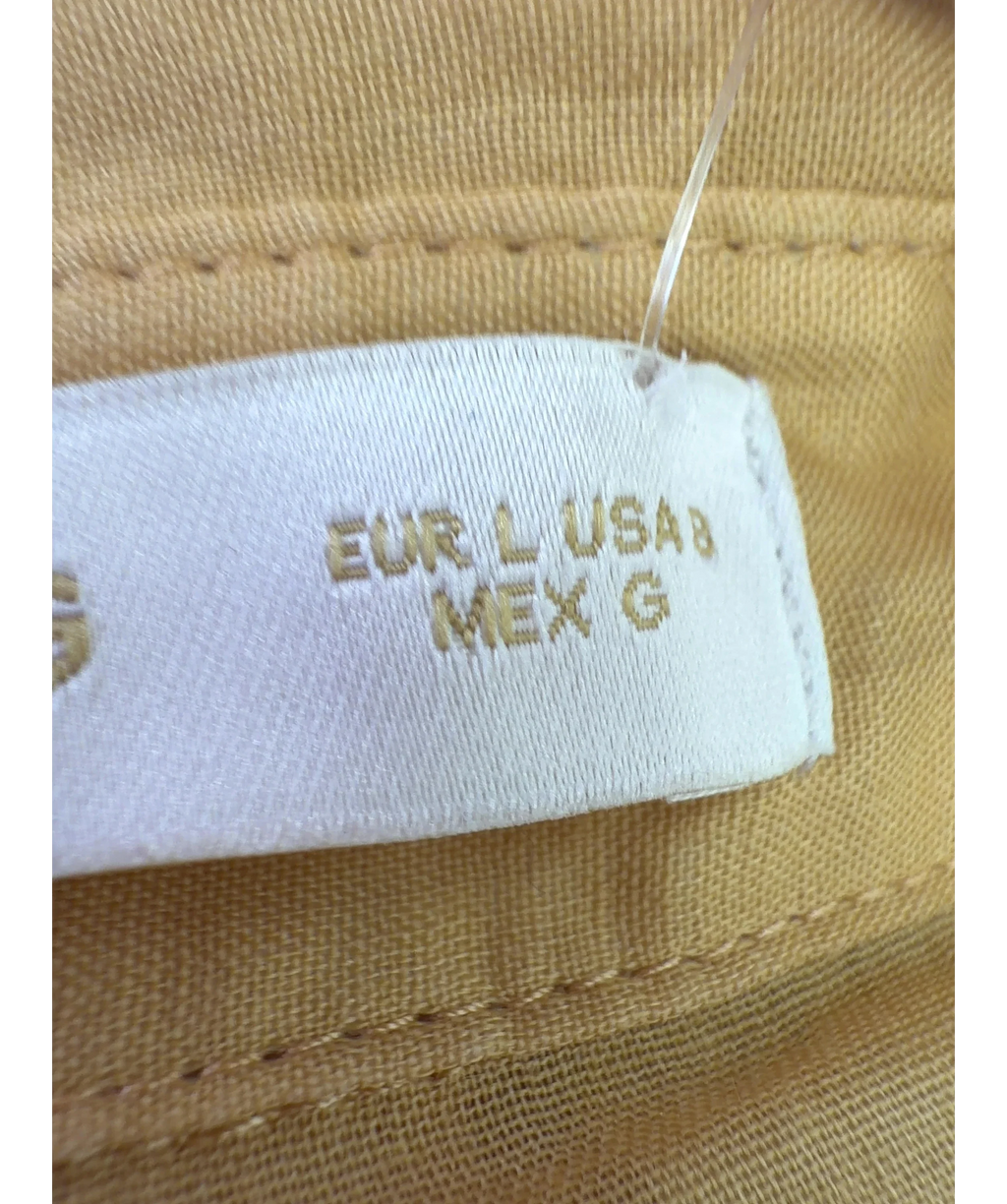 MANGO Yellow relax-fit yellow shirt, size UK L — care label