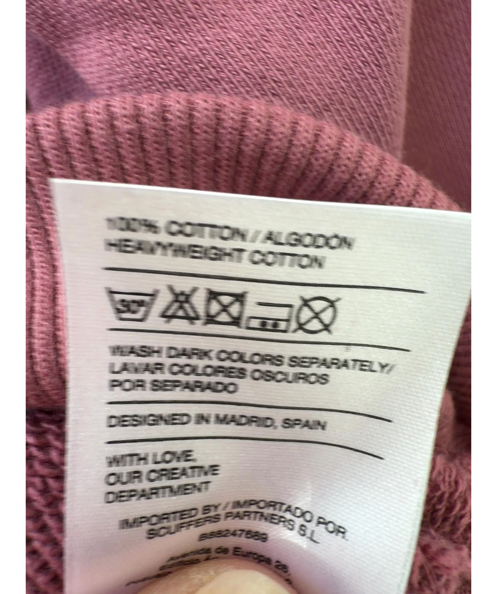 SCUFFERS Pink Burgundy Hoodie, size UK S — label